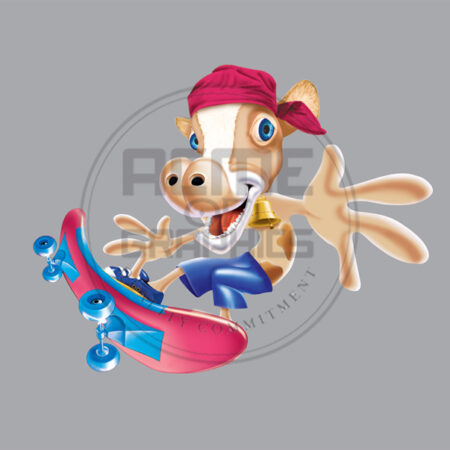 Skating Cow
